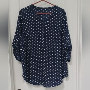 Black Polka Dot Women's Top